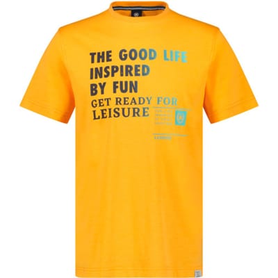 Lerros - T-shirt - Heren - L - 921 MANGO - Katoen - 2463070