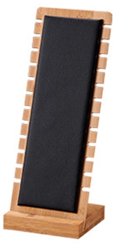 Dailygoods- Sieradenstandaard Houten - Sieraden Organizer - Kettingenhouder - Armband Houder - Sieradenrek - Slank Design met Leer - Sieradenhouder