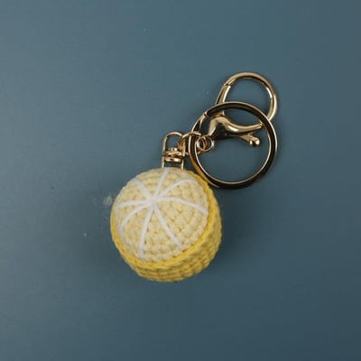 Handgemaakte Gehaakte Citroenpop Sleutelhanger Leuke Citroen Sleutelhangers Breien Fruit Sleutelhanger Voor Tas Hanger Op Maat Gemaakte Accessoires black