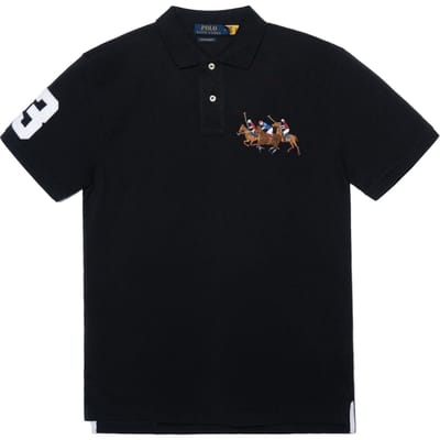 Polo Ralph Lauren Polo Logo Geborduurd Korte Mouw Polo Shirt Heren tops Zwart 710814437-001 S gray