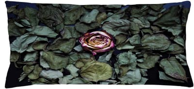 ABAKUHAUS Vintage-Rose Kussenhoes – Dubbelzijdig bedrukt – 90×40 cm – Babyroze/Saliegroen
