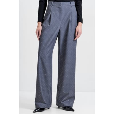 French Connection Sherry Hotfix Trouser Grey Silver Maat: 8 | Pantalons Outlet | Dames | Grijs