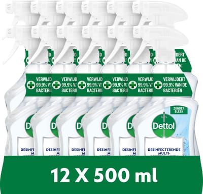 Dettol Desinfecterende Multi-Oppervlakken Spray - 12 x 500ml - Voordeelverpakking