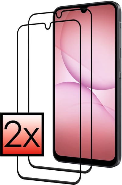 Screenprotector - 2 Stuks - Geschikt voor Samsung Galaxy A17 - Full Cover - Beschermglas - Gehard Glas - Tempered Glass - Screen Protector
