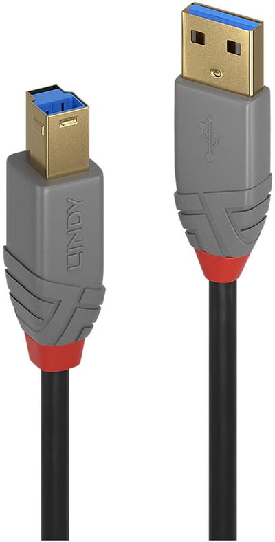 Lindy Anthra Line - USB cable - USB Type A to USB Type B - 50 cm