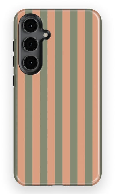 DripCase Gestreept Hoesje Samsung Galaxy S24 Plus | Backcover met Mag | Stripes Motief | Trendy Case Samsung Galaxy S24 Plus met Strepen Sweet Sage