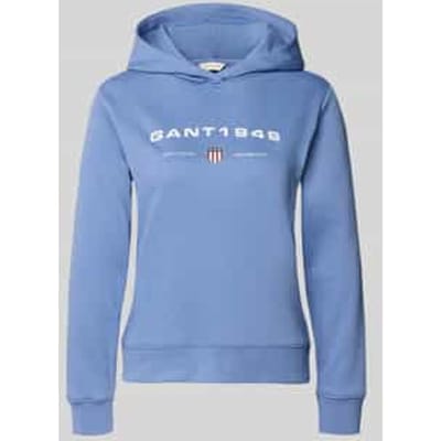 Regular fit hoodie met labelprint