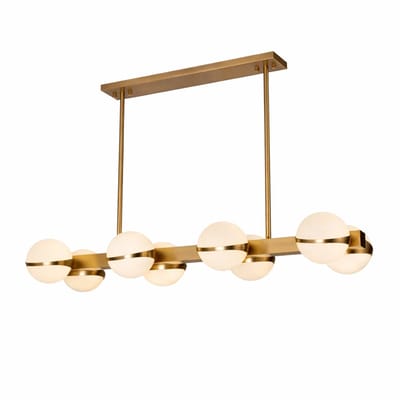 Eettafellamp met 8 lichtpunten - Brushed gold - G9