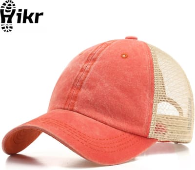 Hikr® Trucker Cap - Half mesh lichtgewicht hardloop pet - Heren & Dames - Baseball cap - One size sport cap - Unisex - Outdoor - Sporten - Hiking & Wandelen
