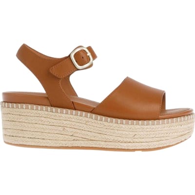 FitFlop Dames/Dames Eloise Espadrille Leren Sleehakken (Tan)