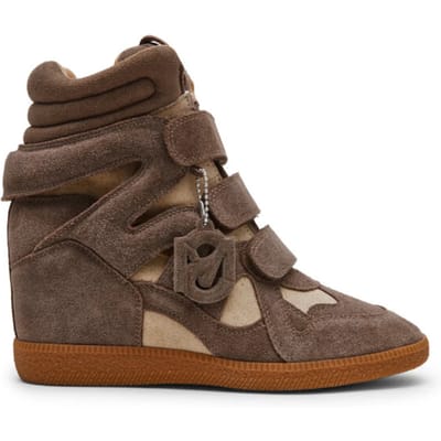Sneakers van leermix model 'Mavis'