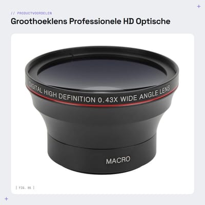Dailygoods- Groothoeklens 0,43x - Professionele HD Optische Glazen - Afneembare Macrolens - Voor Portret/Landschapsfotografie - Aluminiumlegering - Antireflectiecoating - Camera Lens