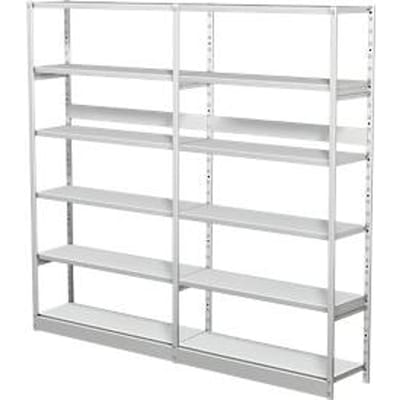 Startset PROGRESS 500 T, basis- en aanbouwelement, B 1950 × D 340 × H 1900 mm, lichtgrijs RAL 7035