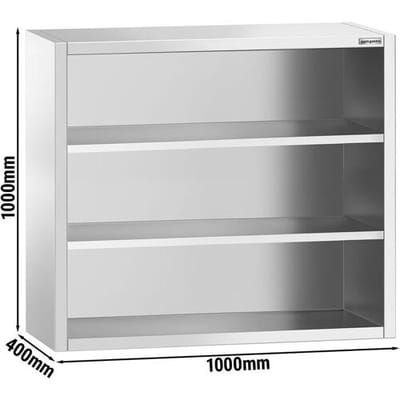 GGM Gastro Edelstahl Wandhängeschrank PREMIUM - 1000x400mm - ohne Schiebetür - 1000mm hoch