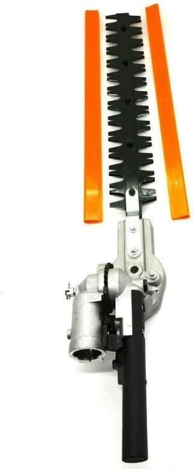 Heggenschaar Opzetstuk - Hedge Trimmer Kop - Tuin Onderhouden - Verstelbare Hoek - 26mm 7 Tanden - Zilver
