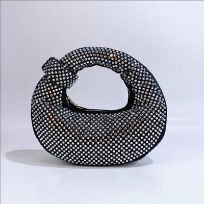 Volledig Diamanten Abacus Tas, Exquise Dames Tas, Retro Schoudertas voor Commuting, Casual en Ontspannen Tas, High-end Handtas, Kleine Tas zilver