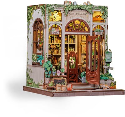 CuteBee Miniatuurhuisje - Modelbouw - Modelbouwpakket - 3D Houten Puzzel - DIY Bouwpakket Volwassenen - Constructiespeelgoed - Green Life Bookshop