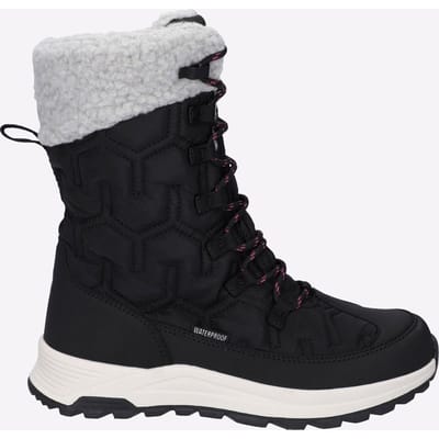 Hi-Tec Sophia Nylon Dames Winter Enkellaarzen Jet Zwart/festival Fuchsia