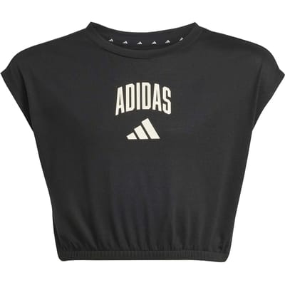 Adidas Seasonals Collegiate Typography T-shirt Met Korte Mouwen Zwart 5-6 Years Meisjes