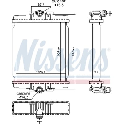Radiator, motorkoeling NISSENS 606863