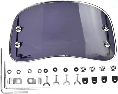 Motorfiets windscherm - Scooter voorruit - Bescherming tegen kou - Verstelbare pasvorm - 39 x 22 cm - Transparant