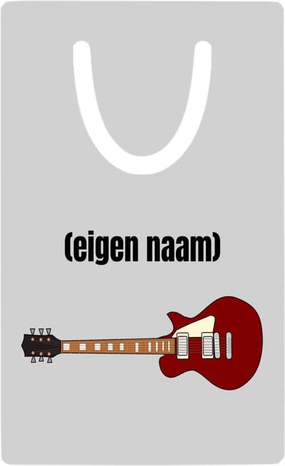 Hacebo® - rode elektrische gitaar met eigen naam metalen boekenlegger - Gitaar - muziek liefhebbers - gitaristen - gitaar liefhebbers - verjaardag - cadeau - kado Bladwijzer boekenleggers - 7.6 cm x 5cm