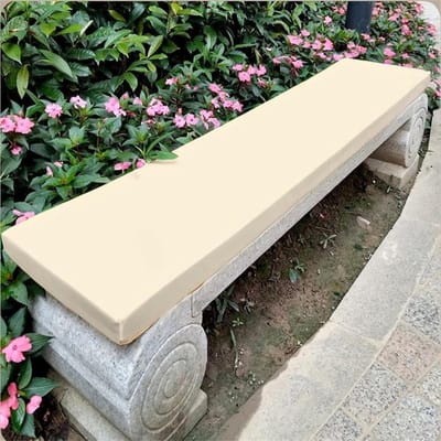 Waterdicht Bankkussen - Tuinkussen Buiten - Terras Meubels - Hoogdichte Spons - 150x60x5 cm - Beige
