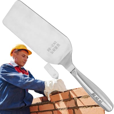 Metseltroffel - Afwerkingstroffel Vloeren - Pleisteren en Voegen - Roestvrij Staal - 34 cm - Zilver
