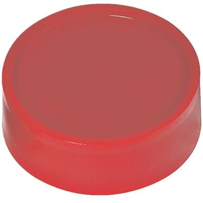 MAUL Magneet rond 10 stuks 2 kg kunststof Ferriet bruchsicher lackiert Ø 3.4 x 1.4 cm rood