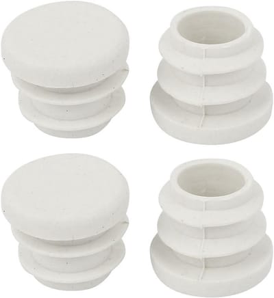 4x Ronde Stofkappen voor Buis en Poten - 15mm Diameter - Buisdoppen en Meubelbeschermers