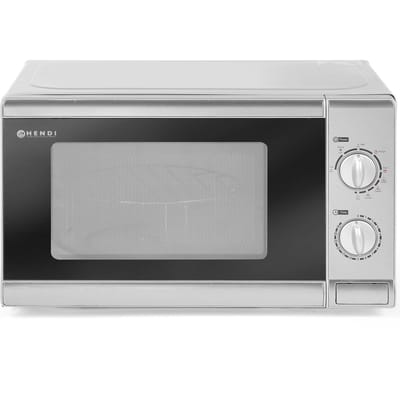 HENDI Magnetron met grillfunctie – 20L – 700W magnetronvermogen – 1000W grillvermogen – roestvrij staal – 9 vermogensniveaus