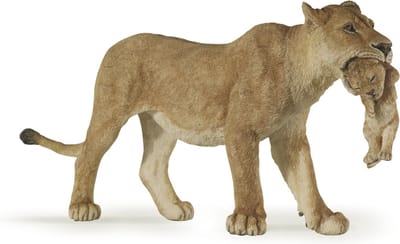 Speelfiguur - Wild dier - Leeuwin met welp
