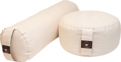 Pakket bolster en meditatiekussen - sand