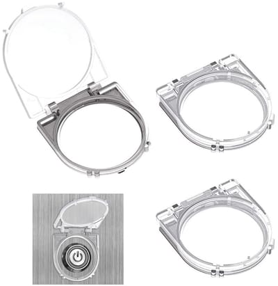 3 Stuks Drukknop Schakelaar Bescherming, Lift Power Knop Deksel voor Noodstop, Geschikt voor Computer en Huishoudelijke Apparaten, 40.5mm Binnen Diameter
