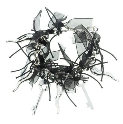 Behave - armband sleutelhangers zwart - opvallend en rebels - dames