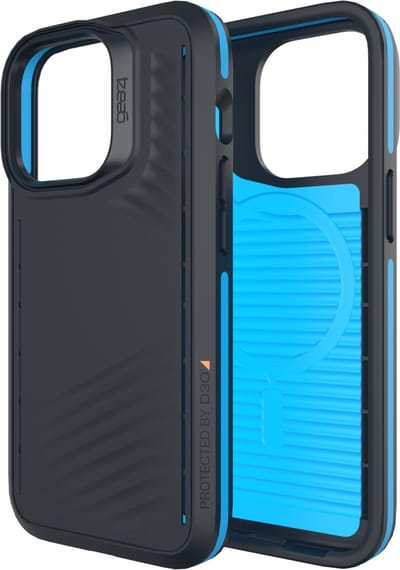 Gear4 Vancouver Snap D3O hoesje geschikt voor iPhone 13 Pro - zwart en blauw