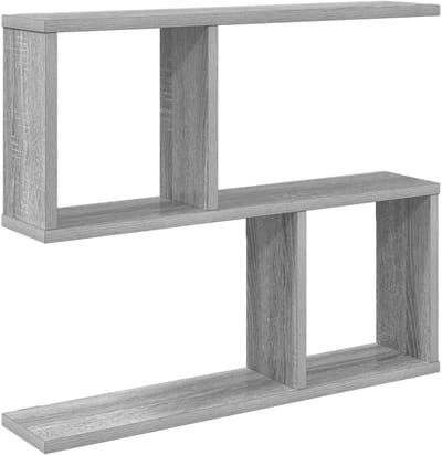 vidaXL - Wandplank - Grijs - Sonoma - 60 - x - 12 - x - 50,5 - cm - Bewerkt - hout