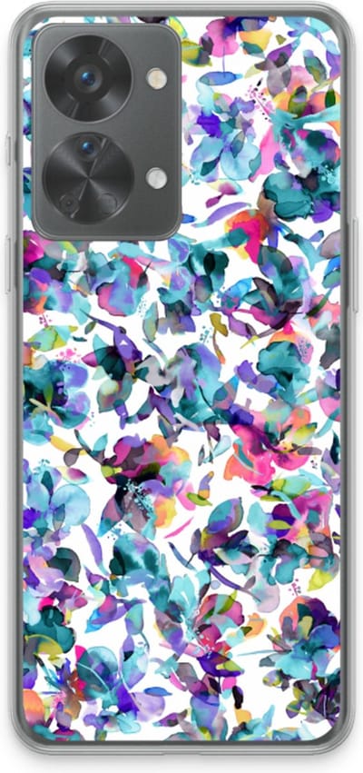 Case Company® - Hoesje geschikt voor OnePlus Nord 2T hoesje - Hibiscus Flowers - Soft Cover Telefoonhoesje - Bescherming aan alle Kanten en Schermrand