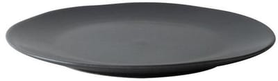 Velvet bord plat Ø20,5cm mat zwart 4st