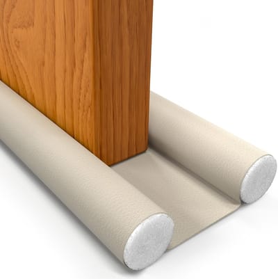 Famanu – Tochtrol - Tochtstopper en Geluidsdicht - Houdt Kou - Wind en Stof Buiten - Geschikt voor Voordeur en Buitendeur - Waterdicht en Verstelbaar tot 93 cm (1 - Beige)
