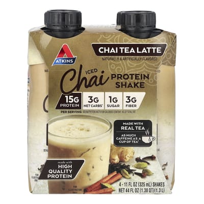 Atkins | Protein Shake | Iced Chai Tea Latte | 4 Stuks | 4 x 325ml