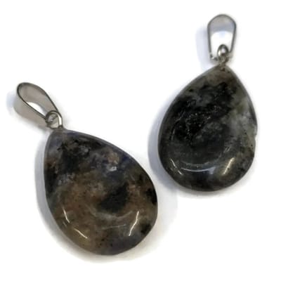 Aramat Jewels | Hangers | Labradoriet Druppel Hanger natuursteen | | | |20mm | Staal | Volwassenen | Verkleurd niet