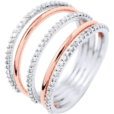 Diamond Ring 0.45 Cts White Gold en Rose Jewelry
