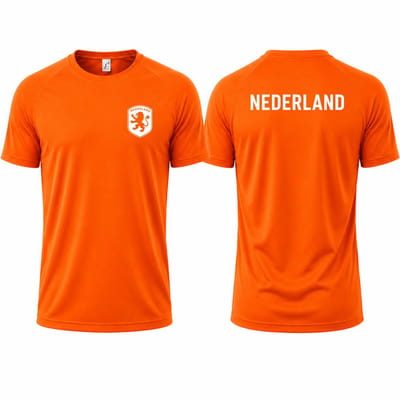 Landenteams Nederland – WK 2026 – Voetbal Shirt - Maat S - Voetbaltenue – Voetbal Spullen – Dry Fit – Ademend – Mesh – Raglan Mouwen