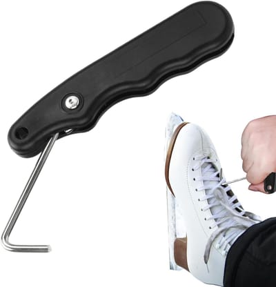 Schaats Spanner - Veters Trekker - Schaatsen Aanspannen - Roestvrij Staal - 9.5x4.5x1.5cm