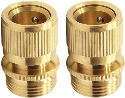 2 Stuks Messing Quick Fittingen 3/4 Inch voor Tuinirrigatie en Autowasaccessoires