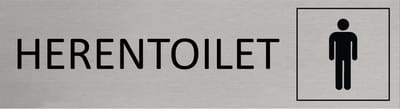 CombiCraft Aluminium deurbordje Herentoilet 165x45mm - per stuk