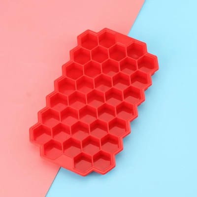 37 Holtes Honingraat IJsblokjesbakjes Vorm Herbruikbare Siliconen IJsblokjesvorm BPA-vrij IJs Maker met Deksel DIY Ijslollyvorm