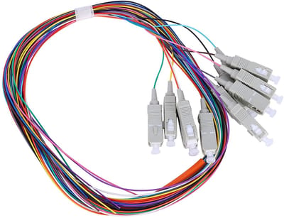 Dailygoods- Glasvezel Pigtail Kabel 1,2 M - 12-aderige Multimode - SC/UPC - Carrier-Class Niveau - Plug-and-play - Hoogwaardig PVC-omhulsel - Fiber Kabel