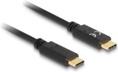 Delock 85356 USB-laadkabel USB-C stekker, USB-C stekker 0.15 m Zwart